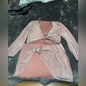 Monday Swimwear Mauve shimmer cover up set